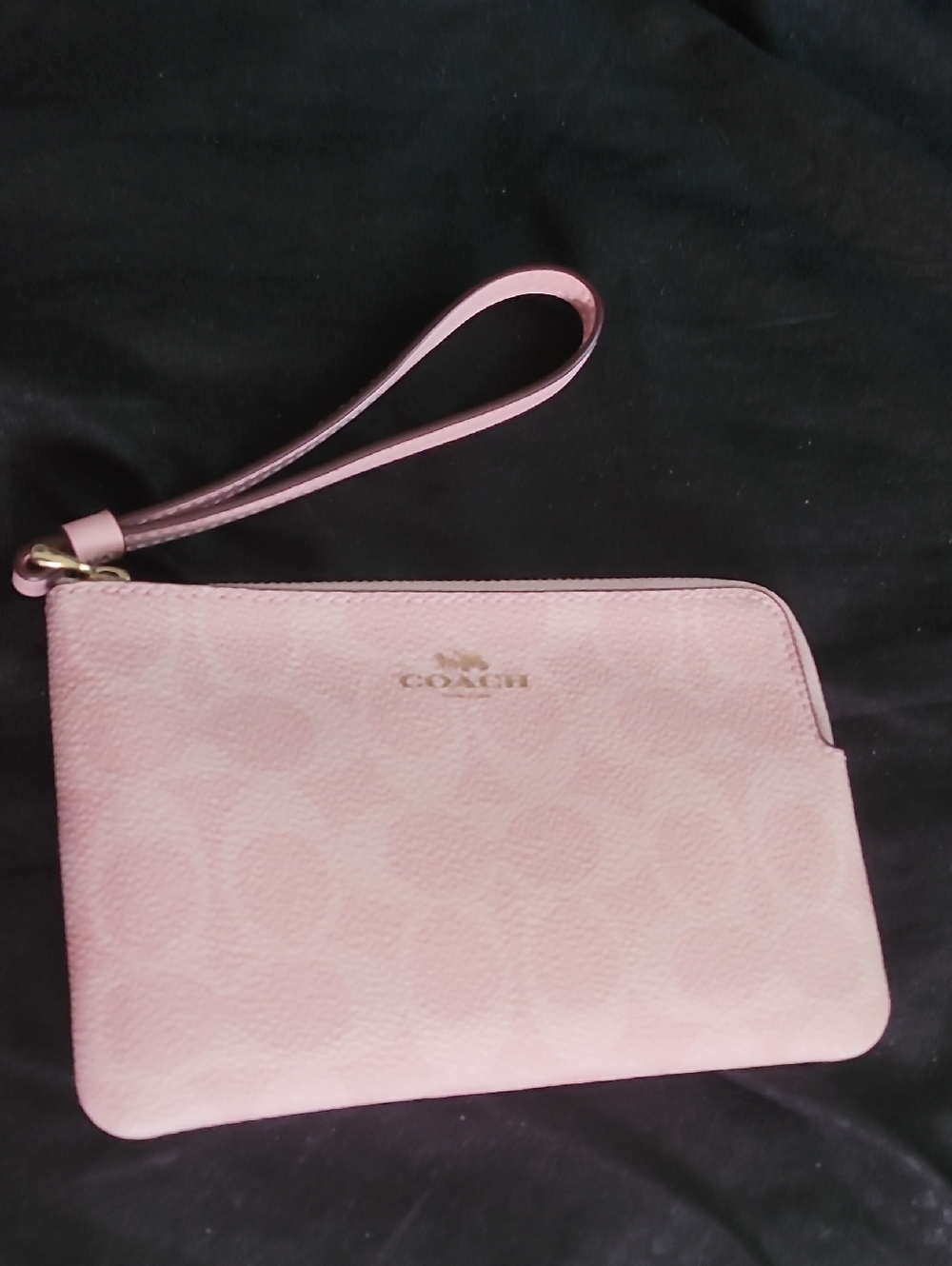 Coach Pale Pink Signature Wristlet Clutch